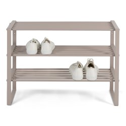 Dinex - Skostativ i silky taupe metal, 3 hylder, bredde 70 cm