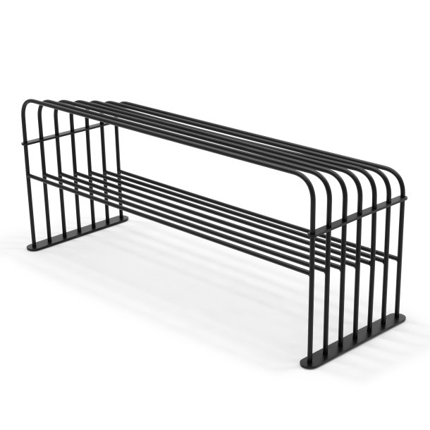 Vigas - Skohylla i svart metall, bredd 100 cm.