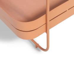 Carrito - Serveringsvogn i orange farvet metal