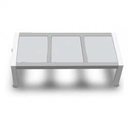 Rock-Solid - spisebord i galvaniseret stl, 76 x 213 x hjde 74 cm