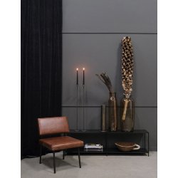 Alto - 2 gulvlysestager i lakeret jern, hjde 90 cm.