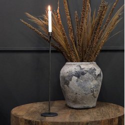 Alto - 2 gulvlysestager i lakeret jern, hjde 60 cm.