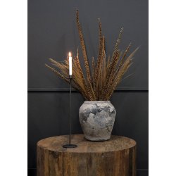 Alto - 2 gulvlysestager i lakeret jern, hjde 60 cm.