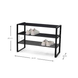 Dinex - Skost�ll i dammgr�n metall, 3 hyllplan, bredd 70 cm