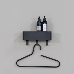 Maxi - Hylde, knage i sort metal med 3 knager