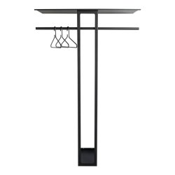 Koons - Hj hattehylde i sort metal, bredde 100 cm.