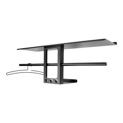 Koons - Hattehylde i sort metal, bredde 100 cm.