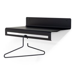Say - Hattehylde i sort metal, bredde 60 cm.