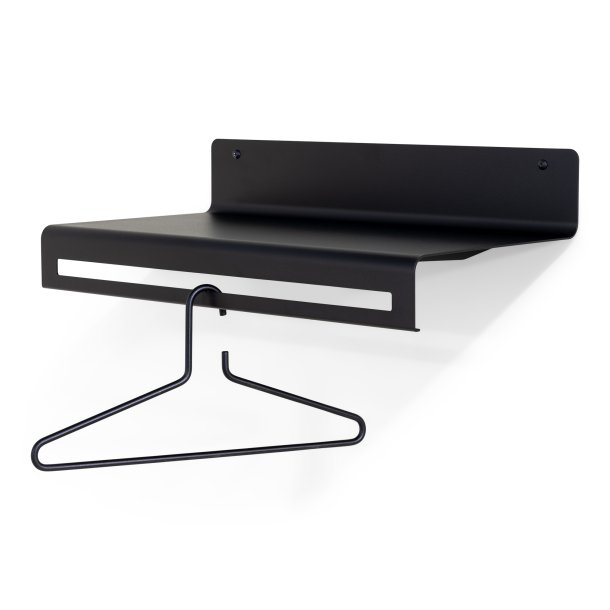 Say - Hattehylde i sort metal, bredde 60 cm.