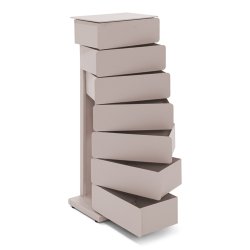 Carson - Byr� med sju l�dor i silkeslen taupef�rgad metall