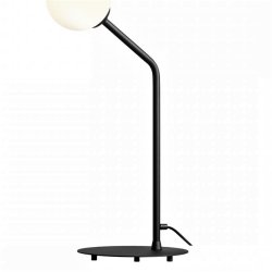 Limelight - Bordlampe i sort metal og hvidt glas