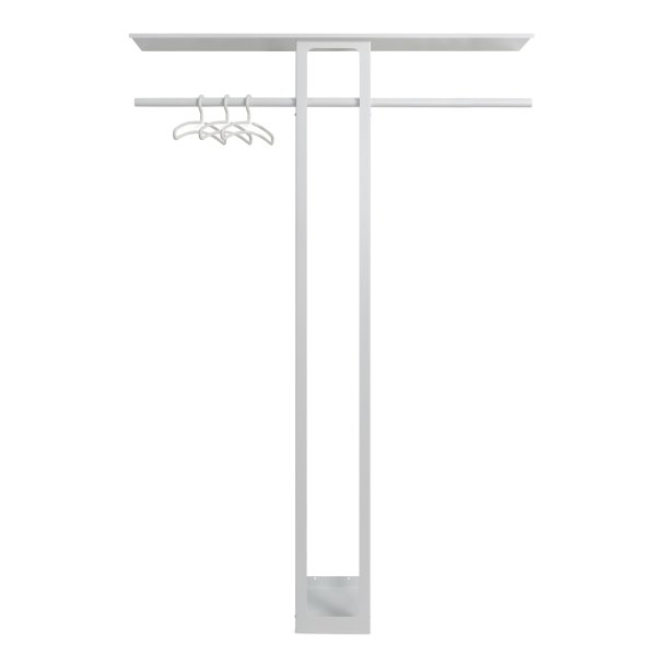Koons - Hj hattehylde i hvid metal, bredde 70 cm.