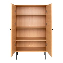 Create skab i ege finer med to dre og fire hylder