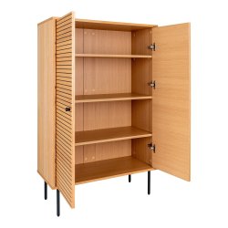 Create skab i ege finer med to dre og fire hylder