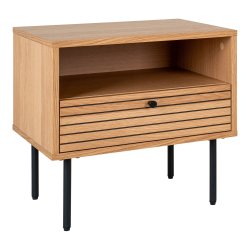 Create sofabord i egefiner og sorte metalben