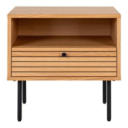 Create sofabord i egefiner og sorte metalben