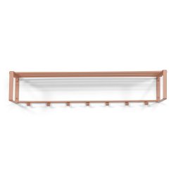 Dinex - Hattehylde i terracotta metal, bredde 100 cm.