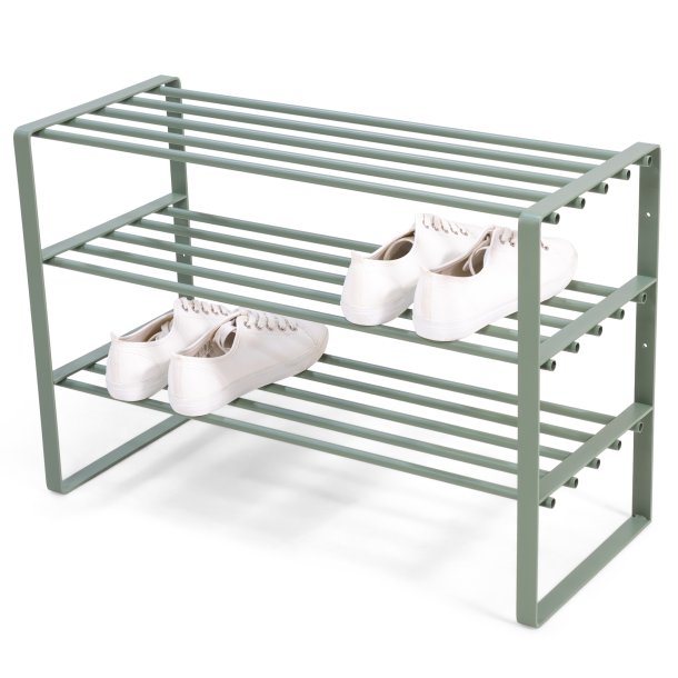 Dinex - Skost�ll i dammgr�n metall, 3 hyllplan, bredd 70 cm
