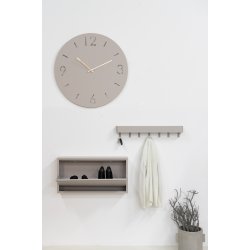Alhamba - Knagerkke med hylde i silky taupe metal, syv knager