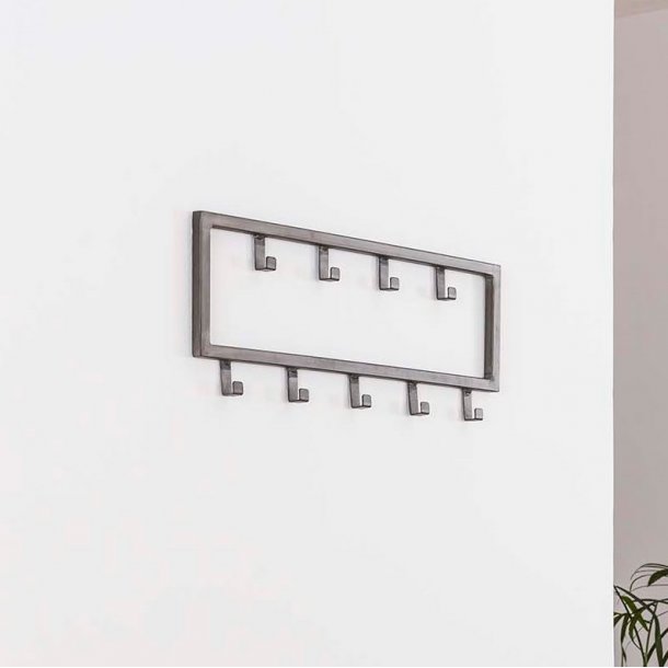 Industriel knagerkke med ni knager i pulverlakeret stl 