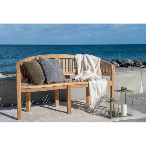 Boca - Havebnk i buet teaktr