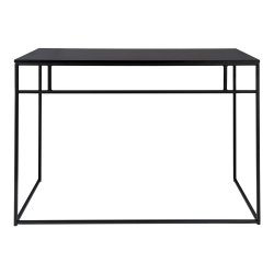 Zeta - Skrivebord i sort metal og sort bordplade
