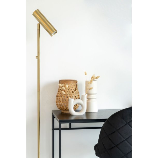 Zeta - Skrivebord i sort metal og sort bordplade