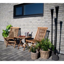 Bromo - Kurvest med fire kurve i natur rattan