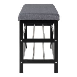 Linx - Bnk i sort tr, polstret sde og stl