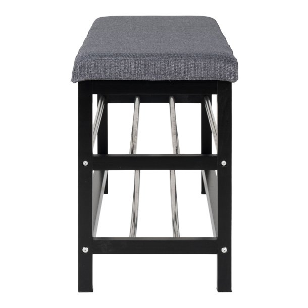 Linx - Bnk i sort tr, polstret sde og stl