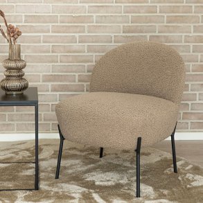 Highland -  Lnestol i bld grbrun kunst lammeskind