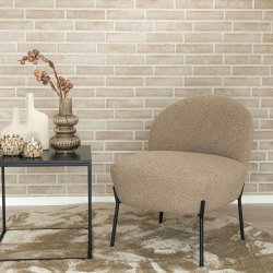 Highland -  Lnestol i bld grbrun kunst lammeskind