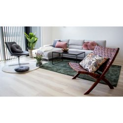 Lima - Lnestol i brunt lder og teaktr