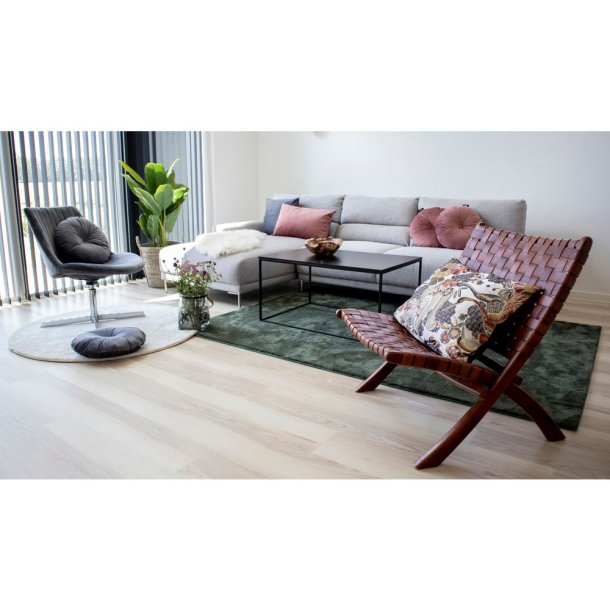 Lima - Lnestol i brunt lder og teaktr