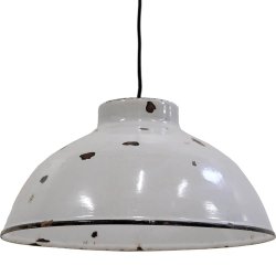 Spotty - Pendel med hvid patineret emalje