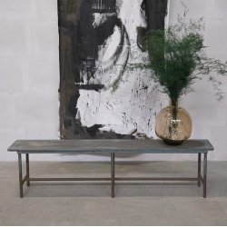 Raabjerg - Bnk i rustik genbrugs tr og metal