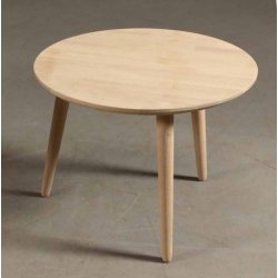 CT 10 - Sofabord i massiv eg og diameter 60 cm