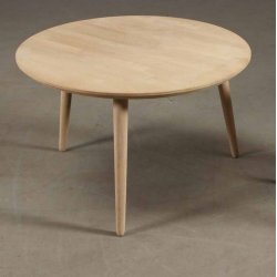 CT 10 - Sofabord i massiv eg og diameter 70 cm