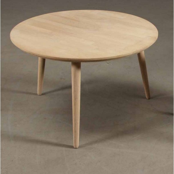 CT 10 - Sofabord i massiv eg og diameter 70 cm