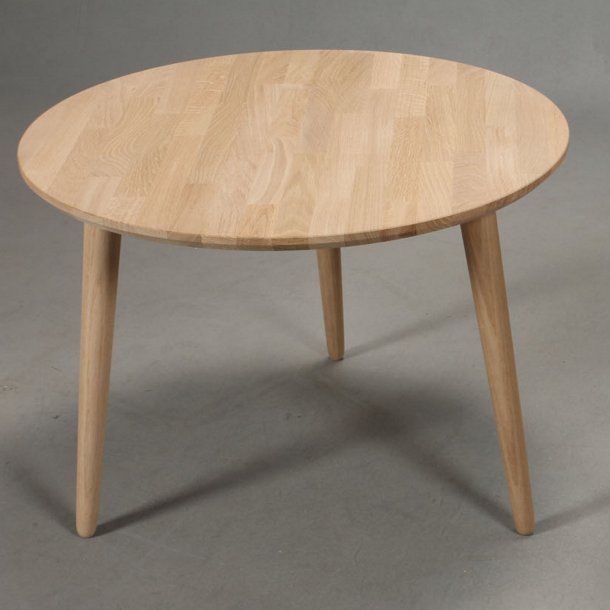 CT 10 - Sofabord i massiv eg og diameter 80 cm