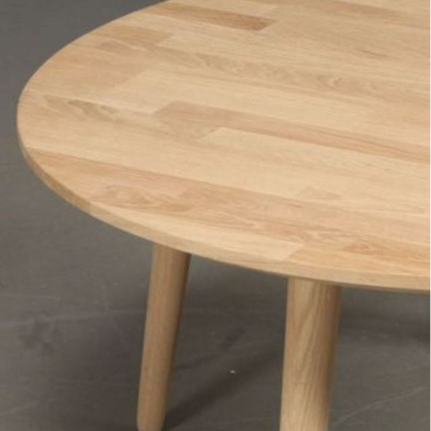 CT 10 - soffbord i massiv ek, � 90 cm