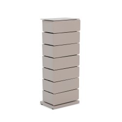 Carson - Byr� med sju l�dor i silkeslen taupef�rgad metall