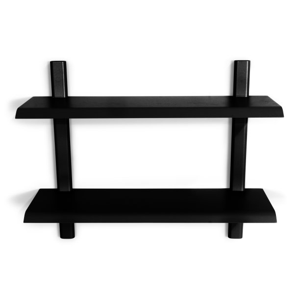 Repisa - Dobbelt vghylde i metal, 5 farver, bredde 60 cm.