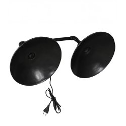 Moorse - Industriel Vglampe i mrkt jern med to skrme