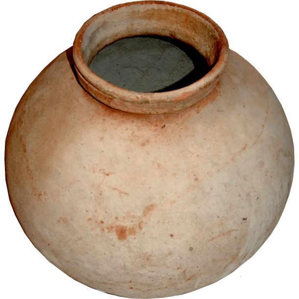 Dali lerkrukke med jernring - stor model