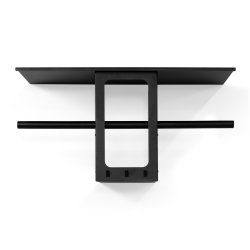 Koons - Hatthylla i svart metall, bredd 70 cm.