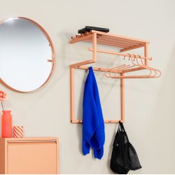 Razor - Hattehylde i terracotta farvet metal