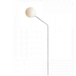 Limelight - Gulvlampe i hvidt metal og hvidt glas