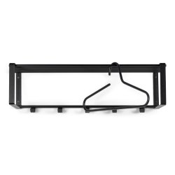 Dinex - Hattehylde i sort metal, bredde 70 cm.