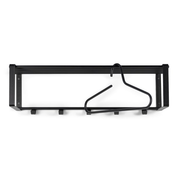 Dinex - Hattehylde i sort metal, bredde 70 cm.